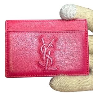 Women’s Yves Saint Laurent Pink Leather Card Holder